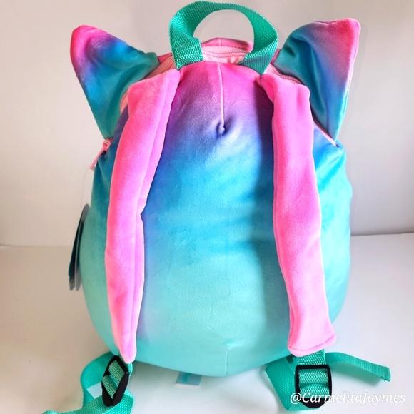 VICKIE 🦊🎒 Pink & Blue Fox BACKPACK Original Squishmallow by Kelly Toy ☆》NWT《☆ - Picture 6 of 7